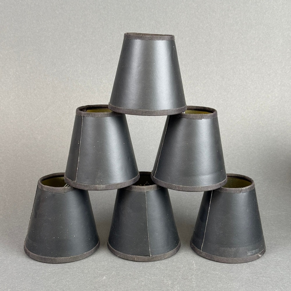 Lamp Shades,Small Chandelier Shades ONLY for Candle Bulbs, Clip-On Drum Set Of 6